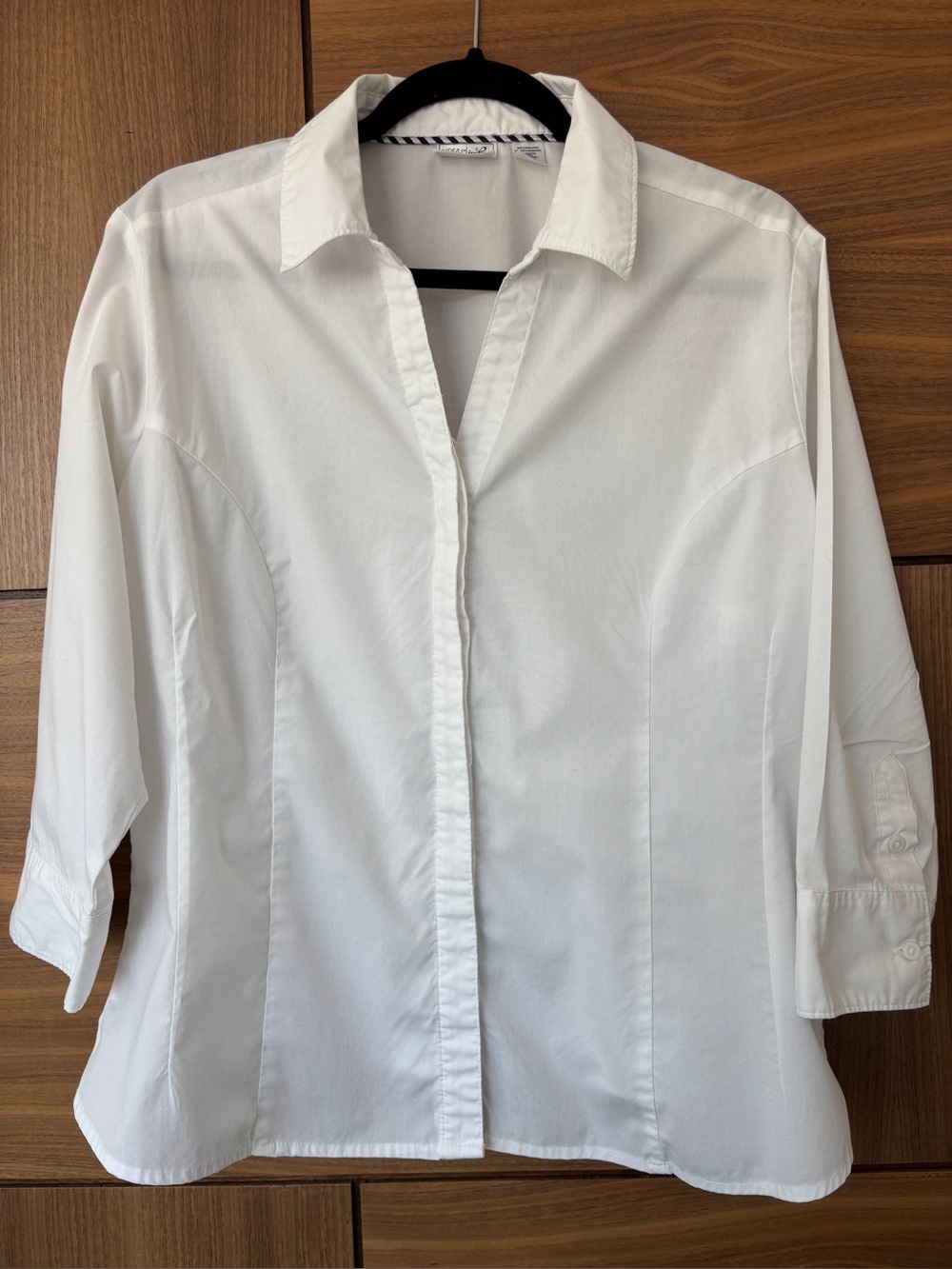 Lee Riders - Indigo Easy Care Button Front Blouse - White XL